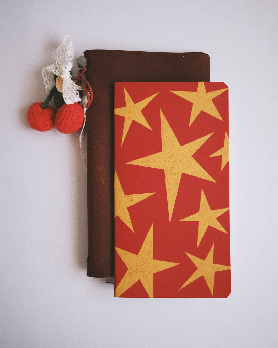 Stars Red ✺ Travel-sized Journal