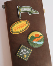 Load image into Gallery viewer, Journaling Club Flag ⚐ Stick-On Embroidered Patch (Green)

