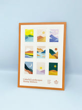 Load image into Gallery viewer, Sunny &amp; Stoic and Colorful Landscapes Stamp Sticker Sheets
