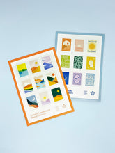 Load image into Gallery viewer, Sunny &amp; Stoic and Colorful Landscapes Stamp Sticker Sheets
