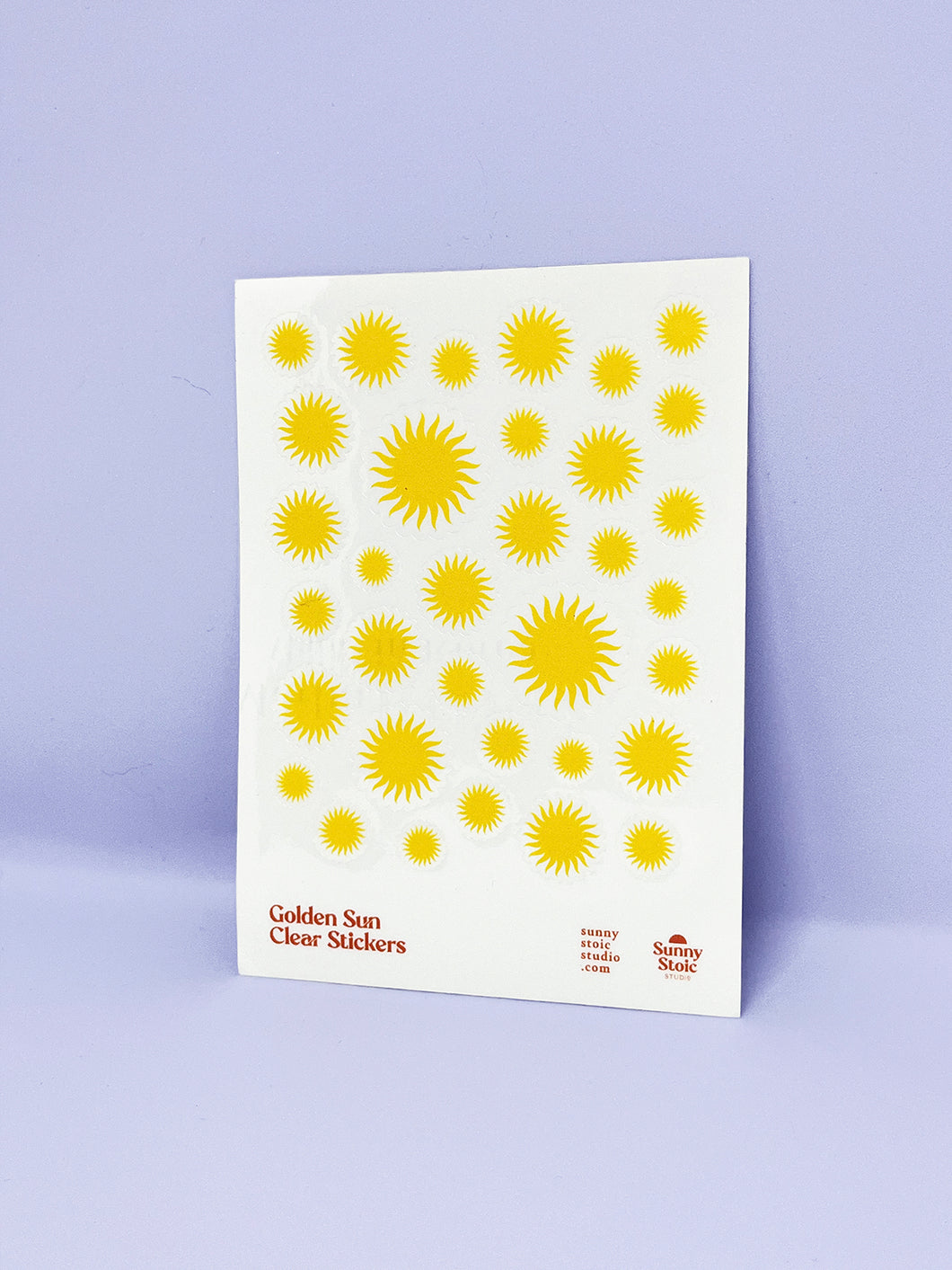 Golden & Colorful Sun Sticker Sheets