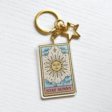 Load image into Gallery viewer, Stay Sunny Tarot Keychain
