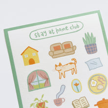 Load image into Gallery viewer, Stay at Home Club Washi Sticker Sheet
