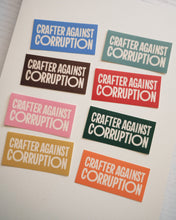 Load image into Gallery viewer, Crafter Against Corruption ✧ Sticker Flake
