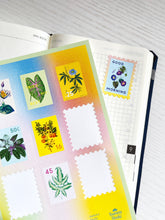 Load image into Gallery viewer, Vintage Botanical Stamp Sticker Sheet
