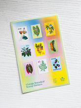 Load image into Gallery viewer, Vintage Botanical Stamp Sticker Sheet
