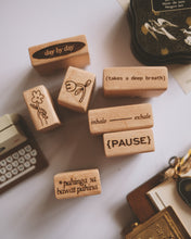 Load image into Gallery viewer, Pahinga : Wooden Rubber Stamp Collection
