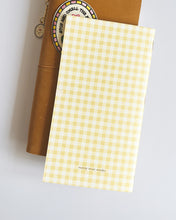 Load image into Gallery viewer, Gingham Yellow ✺ Travel-sized Journal
