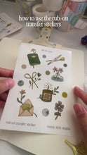 Load and play video in Gallery viewer, Joie de Vivre 🌼 Rub-on Transfer Sticker Sheet
