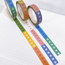 Load image into Gallery viewer, Rainbow Stars Slim Washi Tape
