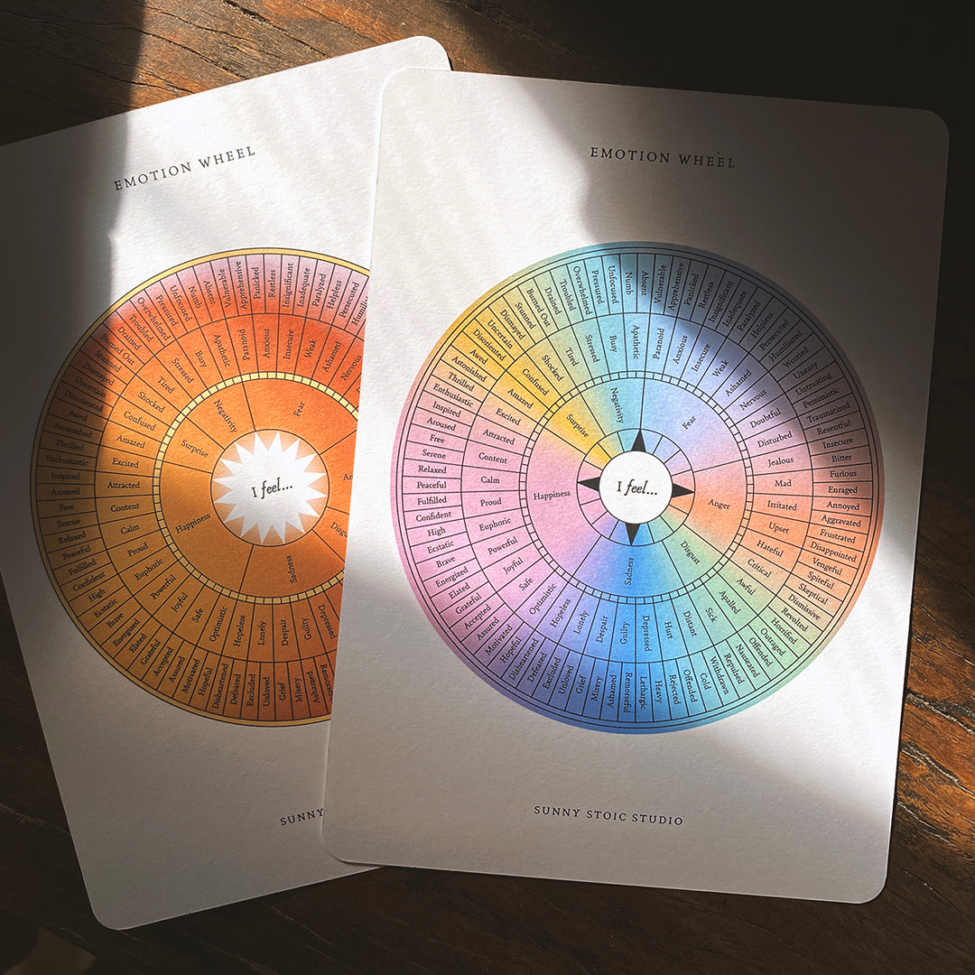 Emotion Wheel A5 Art Print – Sunny Stoic Studio