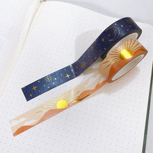 Load image into Gallery viewer, Celestial Gold Foil Washi Tapes: Solar Power &amp; Cosmos
