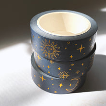 Load image into Gallery viewer, Celestial Gold Foil Washi Tapes: Solar Power &amp; Cosmos
