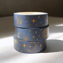 Load image into Gallery viewer, Celestial Gold Foil Washi Tapes: Solar Power &amp; Cosmos
